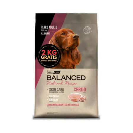 Balanced Perro Natural Recipe Cerdo 15 + 2kg